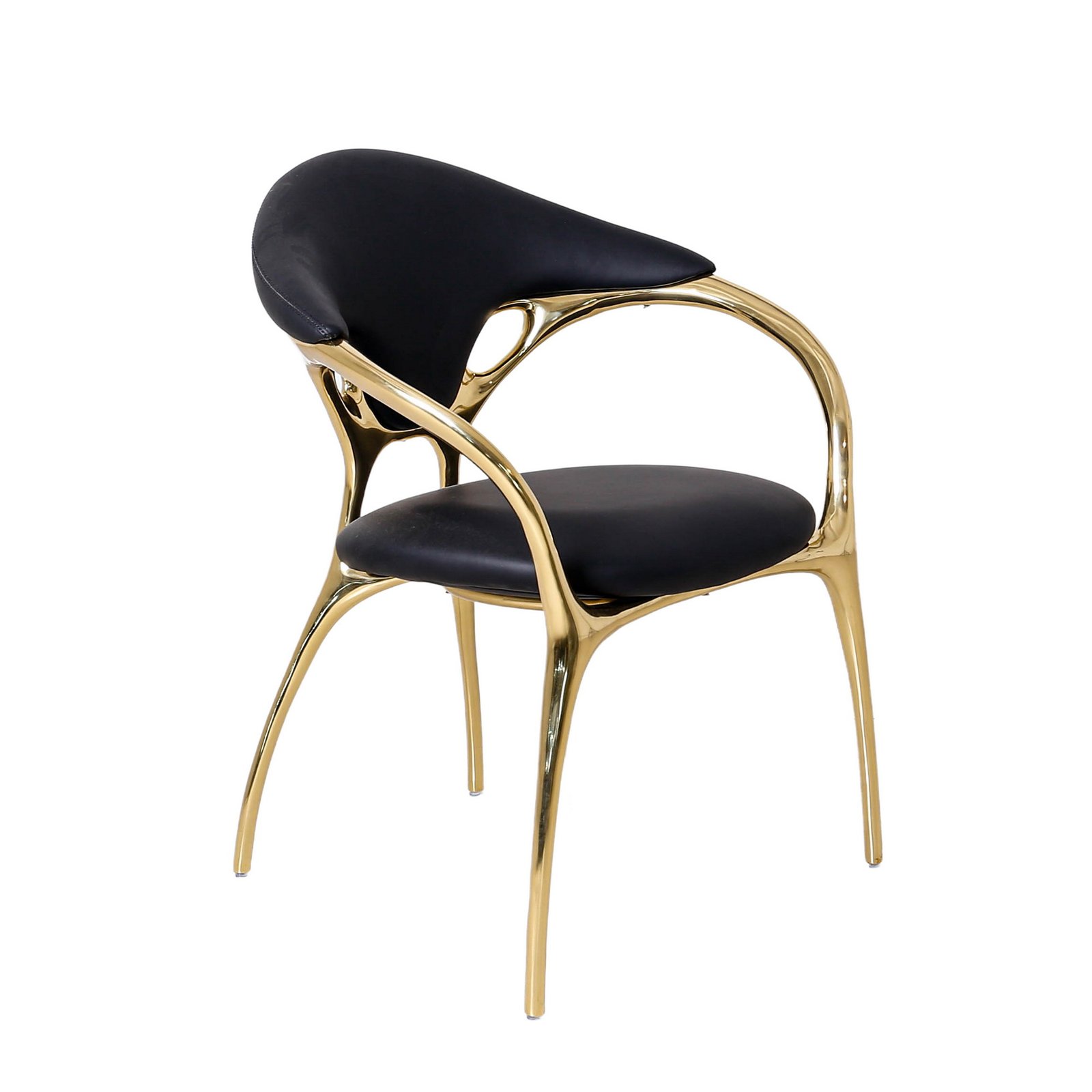 brass dining chair