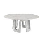 Arches Marble Dining Table with sculptural stone base and polished marble top in contemporary design.