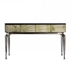Aurora console table front view gold drawer colour