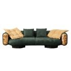 Modern sofa with ash wood frame and high-density foam cushions in unique contemporary design
