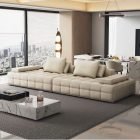 Lawrence Sofa in modular design with wide seating and soft cushions. Image Title: Lawrence Sofa – Contemporary Modular Sofa