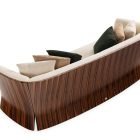 Bentley Newent Sofa in quilted leather with curved armrests and elegant detailing.