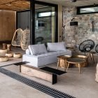 Piedmont Modular Sofa with block design and fabric upholstery in multiple colors.