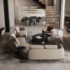 Saint-Germain Sofa with curved modular design and soft sculptural seating.